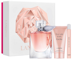 Lancome La Vie Est Belle zestaw woda perfumowana spray 50ml + woda perfumowana spray 10ml + balsam do ciała 50ml