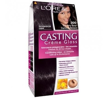 Casting Creme Gloss farba do włosów Chatain Fonce 300 Ciemny brąz
