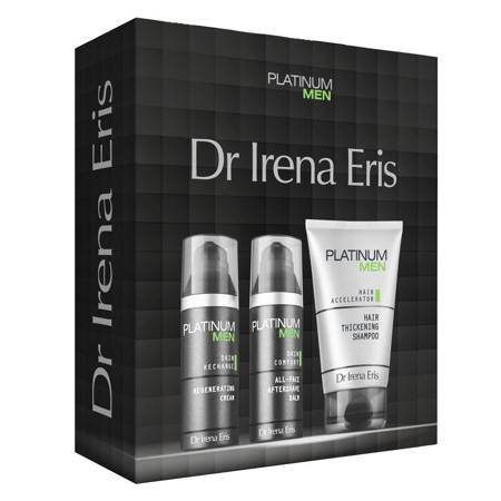 DR IRENA ERIS Platinum Men balsam po goleniu 50ml + krem regenerujący do twarzy 50ml + szampon 125ml