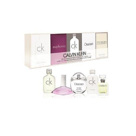 Deluxe Fragrance Travel Collection For Women CK One 10ml + Euphoria 4ml + CK All 10ml + Obsessed 5ml + Eternity 5ml