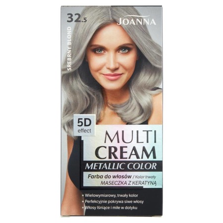 JOANNA Multi Cream Metallic Color 5D Effect 32.5 Srebrny Blond