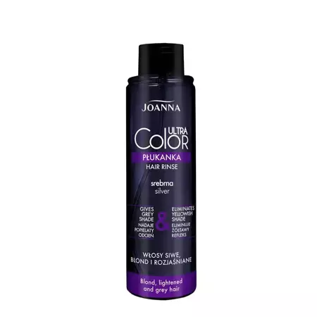 Joanna Ultra Color System srebrna płukanka do włosów siwych blond i rozjaśnionych 150ml