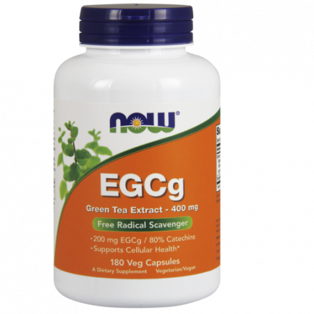 Now Foods EGCg Green Tea Extract 400 mg - Ekstrakt z zielonej herbaty 180 kapsułek wegańskich
