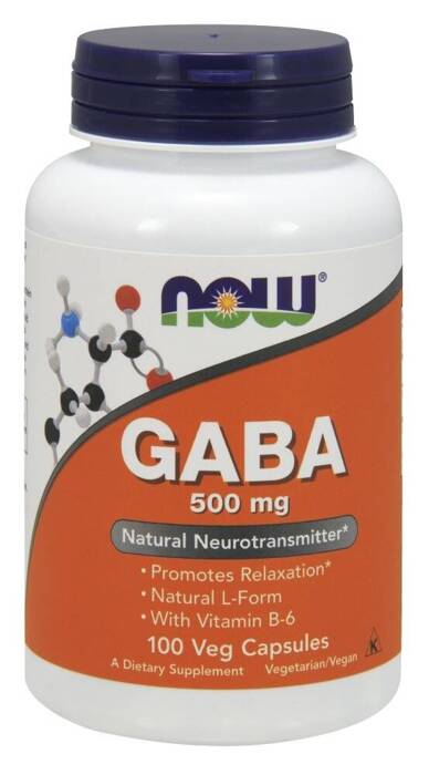 Now Foods GABA (kwas Gamma-aminomasłowy) 500 mg 100 kapsułek wegańskich