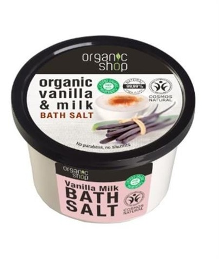 Organic Vanilla & Milk Bath Salt sól do kąpieli Wanilia i Mleko 250ml
