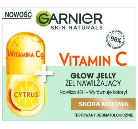 Skin Naturals Vitamin C Glow Jelly żel nawilżający do twarzy Witamina Cg + Cytrus 50ml