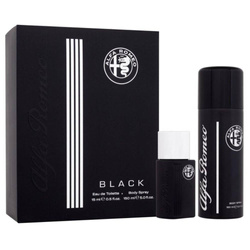 Alfa Romeo Black zestaw woda toaletowa spray 15ml + perfumowany spray do ciała 150ml