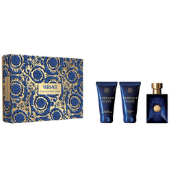 Versace Pour Homme Dylan Blue zestaw woda toaletowa spray 50ml + żel pod prysznic 50ml + balsam po goleniu 50ml