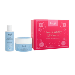 Hagi Have a Wholly Jolly Wash zestaw peeling do ciała 200ml + żel do mycia ciała 150ml