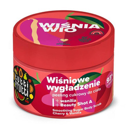 Farmona Tutti Frutti wygładzający peeling cukrowy do ciała Wiśnia i Wanilia + Beauty Shot A 300g