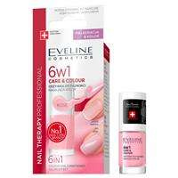Eveline Cosmetics 6w1 Care&Colour odżywka do paznokci nadająca kolor Rose 5ml