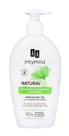 AA Intymna Ochrona&Pielęgnacja NATURAL 95% żel nawilżający do higieny intymnej 300ml