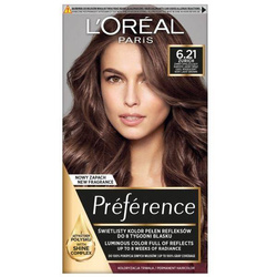 L'Oreal Paris Preference farba do włosów 6.21 Zimny Opalizujący Bardzo Jasny Brąz