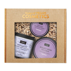 LaQ Niezapominajka zestaw mus do mycia i depilacji ciała 100g + krem do ciała 200ml + mus do mycia twarzy 40g