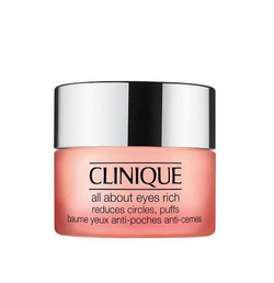 Clinique All About Eyes Rich Cream bogaty krem pod oczy redukujący sińce i opuchliznę oraz linie i drobne zmarszczki 15ml