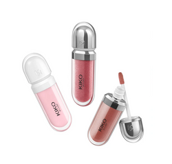 KIKO Milano Glossy Lip Set zestaw nawilżający błyszczyk do ust 2x6.5ml + pielęgnacyjny krem do ust z efektem powiększenia objętości 6.5ml