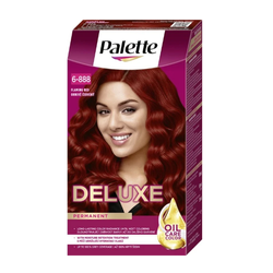 Palette Deluxe Oil-Care Color farba do włosów trwale koloryzująca z mikroolejkami 575 (6-888) Intensywna Czerwień
