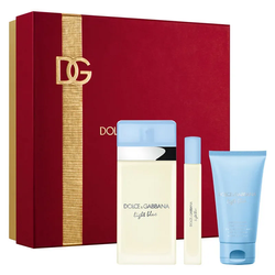 Dolce & Gabbana Light Blue Women zestaw woda toaletowa spray 100ml + krem do ciała 50ml + woda toaletowa 10ml