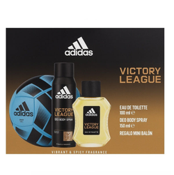 Adidas Victory League zestaw woda toaletowa spray 100ml + dezodorant spray 150ml + mała piłka