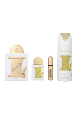 Zestaw Lattafa Peace & Love Edp 100ml + Edp 20ml + Deodorant 200ml