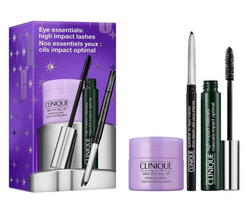 Clinique Eye Essentials: High Impact Lashes zestaw tusz do rzęs 7ml + balsam do demakijażu 15ml + eyeliner w kredce 0.14g