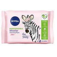 Nivea MicellAir Skin Breathe 3w1 biodegradowalne pielęgnujące micelarne chusteczki do demakijażu 25szt.