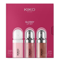 KIKO Milano Glossy Lip błyszczyk do ust 2x6.5ml + pielęgnacyjny krem do ust z efektem powiększenia objętości 6.5ml