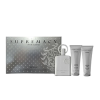Afnan Supremacy Silver zestaw woda perfumowana spray 100ml + żel pod prysznic 100ml + balsam po goleniu 100ml