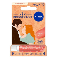 Nivea Bridgerton Edition Penelope&amp;Colin pielęgnująca pomadka do ust Peach Tea 4.8g