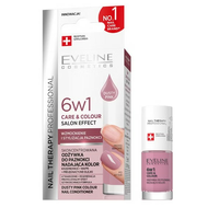 Eveline Cosmetics Nail Therapy Professional 6w1 Care & Colour skoncentrowana odżywka do paznokci nadająca kolor Dusty Pink 5ml