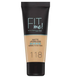 Maybelline Fit Me Matte & Poreless Foundation matujący podkład do twarzy 118 Nude 30ml