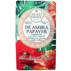 Nesti Dante De Ambra Papaver Sapone naturalne mydło toaletowe Czerwony Mak 250g