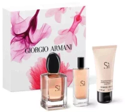 Giorgio Armani Si zestaw woda perfumowana spray 50ml + woda perfumowana spray 15ml + balsam do ciała 50ml