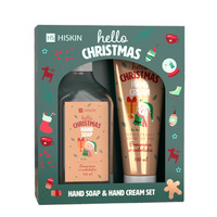 HiSkin Hello Christmas Słodka Czekolada zestaw krem do rąk 60ml + mydło do rąk 200ml