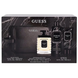 Guess Uomo zestaw woda toaletowa spray 100ml + dezodorant spray 226ml + żel pod prysznic 100ml + kosmetyczka