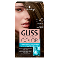 Gliss Color Care & Moisture farba do włosów 6-0 Naturalny Jasny Brąz