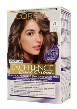 L'Oreal Paris Excellence Cool Creme farba do włosów 7.11 Ultrapopielaty Blond