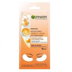 Garnier Moisture+ Fresh Look Eye Tissue Mask energetyzujące płatki pod oczy z sokiem pomarańczowym i kwasem hialuronowym 6g