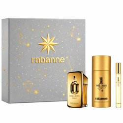 Paco Rabanne Million Gold zestaw woda perfumowana spray 50ml + dezodorant spray 150ml + woda perfumowana spray 10ml