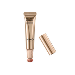 KIKO Milano Glow Fusion Gleam Dream Highlighter rozświetlacz do twarzy w płynie z aplikatorem gąbkowym 03 Tequila Sunset 14ml