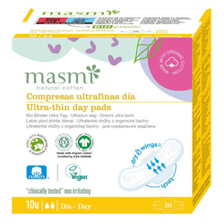 Masmi Ultra-Thin Day Pads ultra cienkie bawełniane podpaski ze skrzydełkami na dzień 10szt
