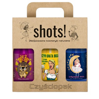 LaQ Shots! Czyściopak zestaw Jeż Anaszpan żel pod prysznic 500ml + Czym Chata Bogata żel pod prysznic 500ml + Gwiezdny Pył żel pod prysznic 500ml