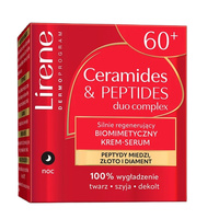 Lirene Ceramides &amp; Peptides silnie regenerujący biomimetyczny krem-serum na noc 60+ 50ml