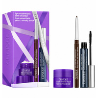 Clinique Eye Essentials: Soft Smolder zestaw tusz do rzęs 6ml + eyeliner w kredce 0.14g + krem pod oczy 5ml