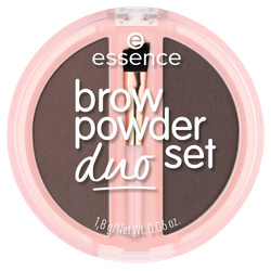 Essence Brow Powder Duo pudrowy zestaw do brwi 03 Dark 1.8g