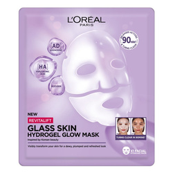 L'Oreal Paris Revitalift Filler Glass Skin rozświetlająco-nawilżająca maska hydrożelowa 25g