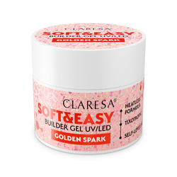 Claresa Soft&amp;Easy Builder Gel żel budujący Golden Spark 45g
