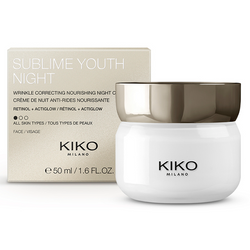 KIKO Milano Sublime Youth Night przeciwzmarszczkowy krem odżywczy na noc z retinolem 50ml