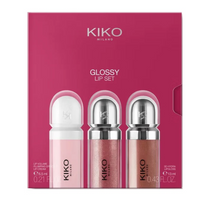 KIKO Milano Glossy Lip Set zestaw nawilżający błyszczyk do ust 2x6.5ml + pielęgnacyjny krem do ust z efektem powiększenia objętości 6.5ml