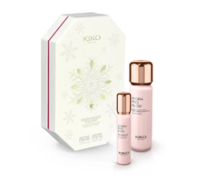 KIKO Milano Snow-Kissed Holiday My Everyday Skincare Essentialts Gift Set zestaw nawilżający krem do twarzy z efektem rozświetlenia 50ml + serum pod oczy 15ml